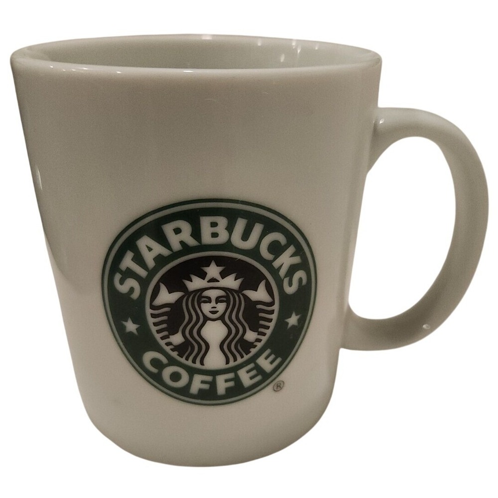 Vintage Starbucks Coffee Mug White Ceramic Classic‎ Siren Logo Barista 2006